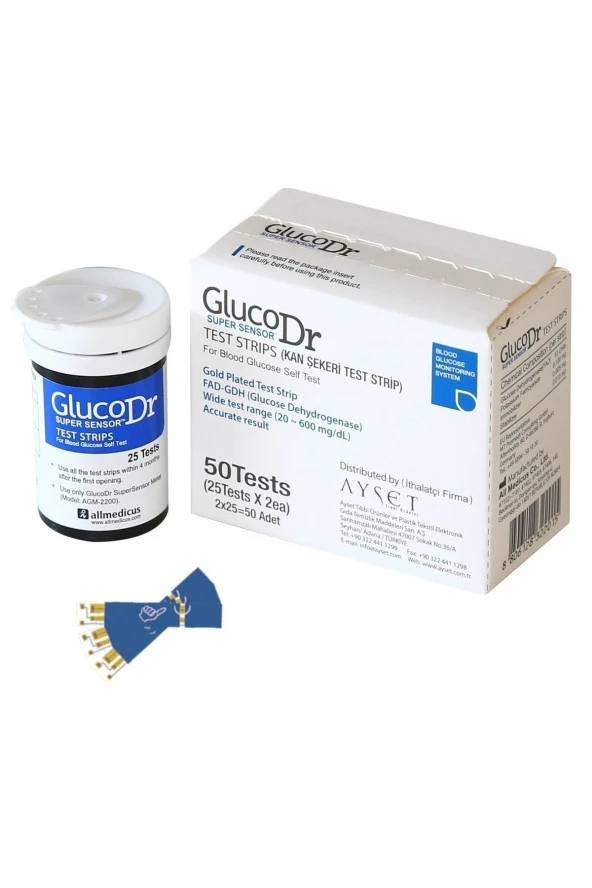 GLUCO DR Glucodr. Seker Ölçüm Stribi 100 Adet