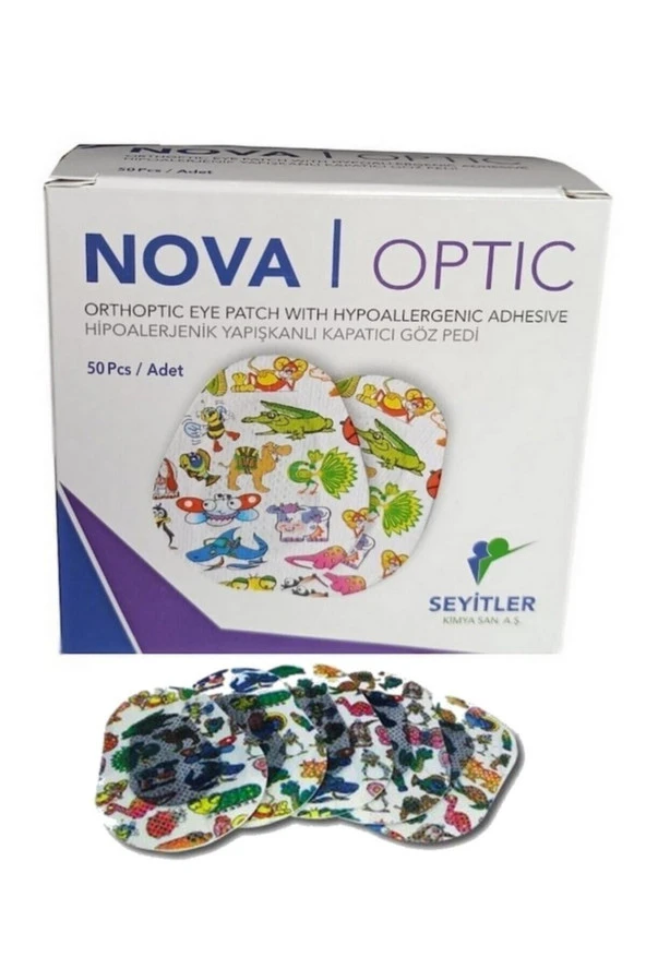 NOVA OPTİK Çocuk Göz Kapama Bandı 50 Adet - 1