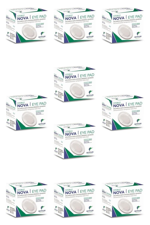 NOVA Ped Yetişkin Göz Kapama Bandı Göz Pedi 6,5x9,5cm-500 Adet