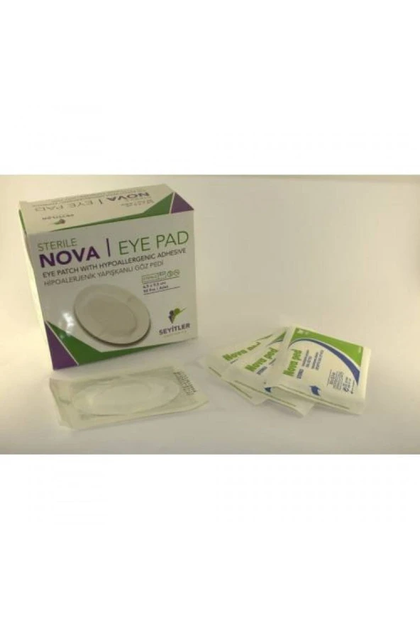 Nova Ped Yetişkin Hipoallerjenik Yapışkanlı Oval Göz Pedi 6,5x9,5 Cm 50'lik ürün görseli