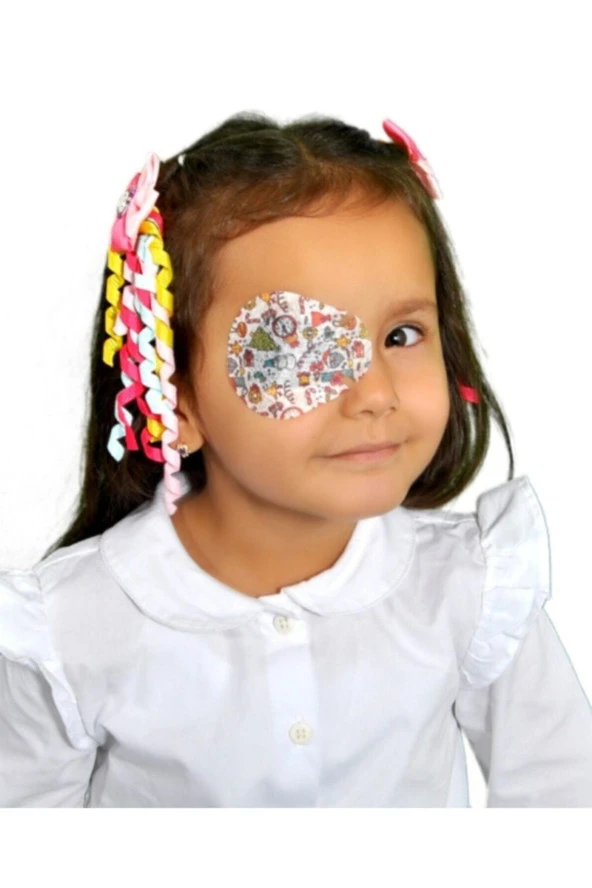 Happy Eyes Çocuk Göz Kapama Bandı 100'lük Kutu Göz Pedi Göz Bandı