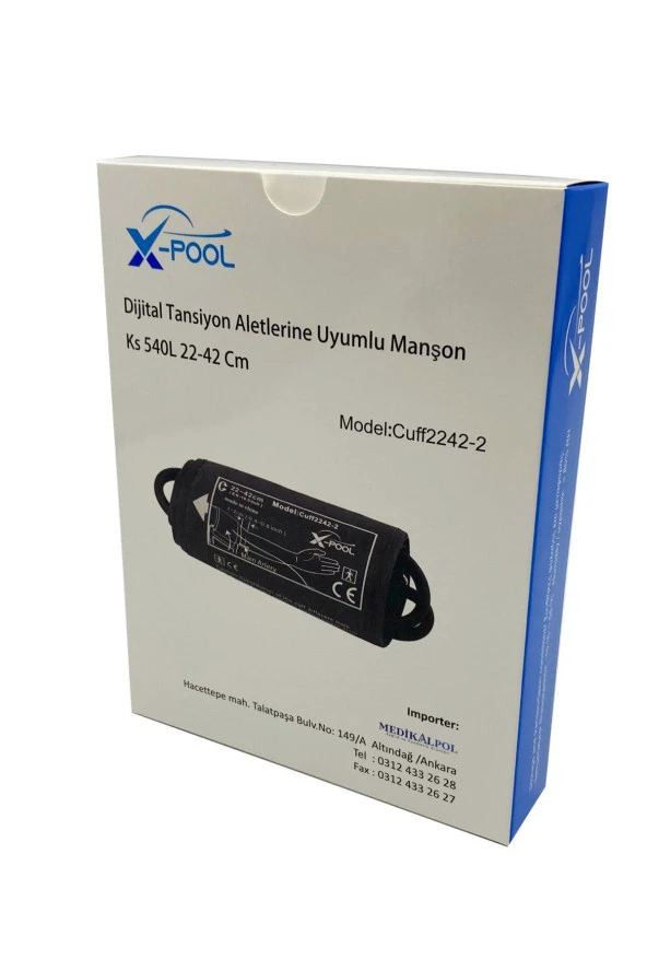 X POOL , Otomatik Dijital Tansiyon Aleti Için Kol Manşonu 22-42cm - 2