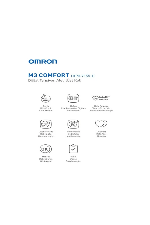 OMRON M3 Comfort Dijital Tansiyon Aleti - 3