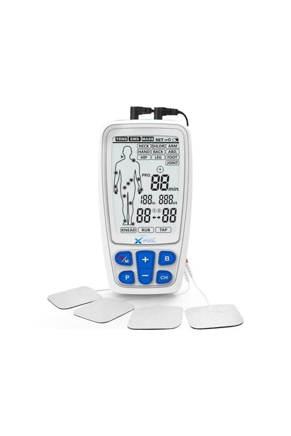 X POOL X-pool R-c4a Bataryalı, Kas Güçlendirme Fizik Tedavi Tens Ems Masaj Cihazı - 5