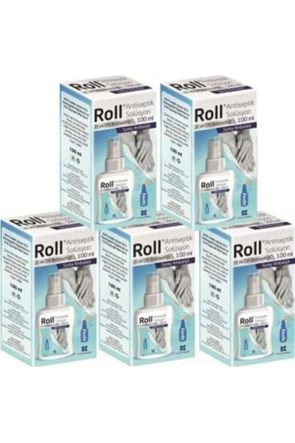 ROLL Antiseptik Solüsyon El Ve Cilt Dezenfektanı 100 ml -5 Adet