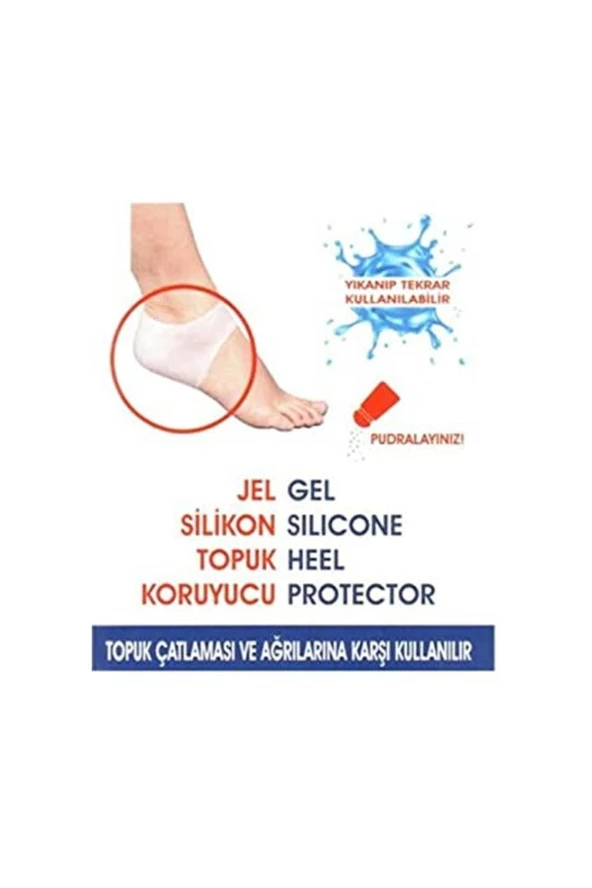 Silikon Topukluk Topuk Dikeni Topuk Çatlağı Topuk Çorabı Topukluk 1 Çift Ten - 2