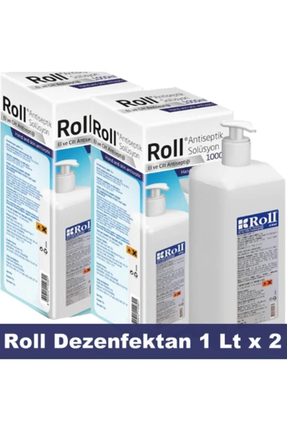 ROLL Antiseptik Solüsyon El Ve Cilt Dezenfektanı 1 Lt. X 2 Adet