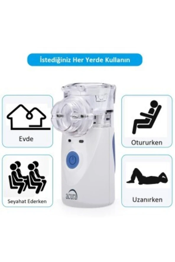 ACURA Ac 4020 Taşınabilir Mesh Nebulizatör Çok Hafif Süper Sessiz - Resim 6