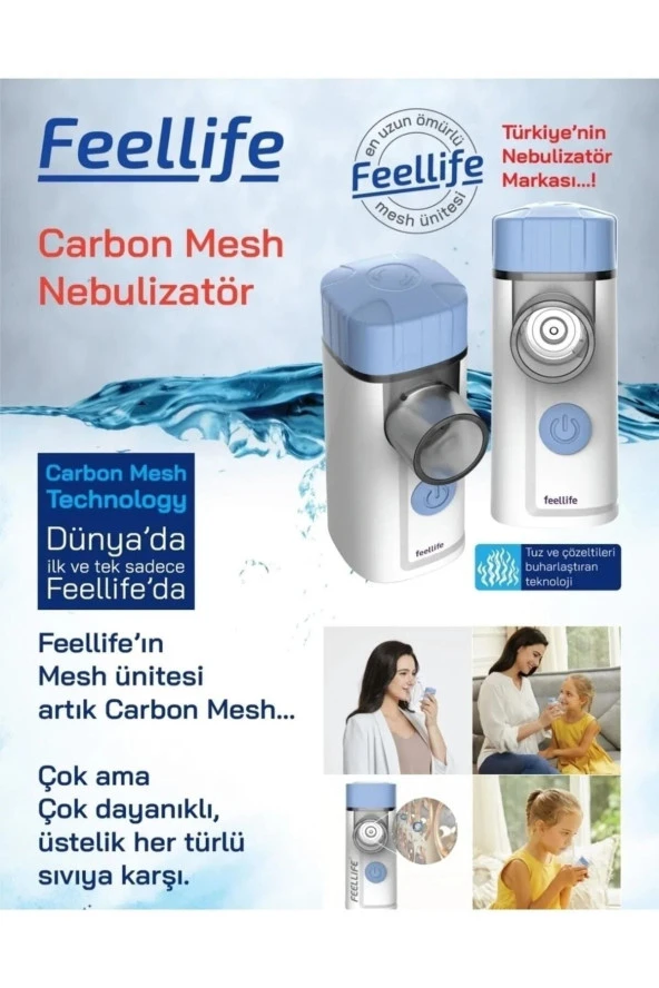 FEELLİFE Feelife Pro Karbon Mesh Nebulizatör