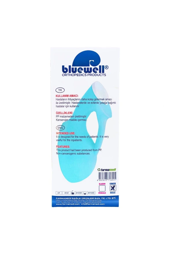 BLUEWELL Lüx Idrar Kabı Ördek Erkek Mavi - 2