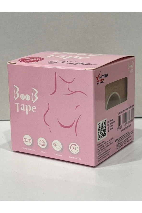 BOOB TAPE 1 Adet Kaldırıcı Ve Şekillendirici Ten Rengi Bant (7,5 CM X 5 M)