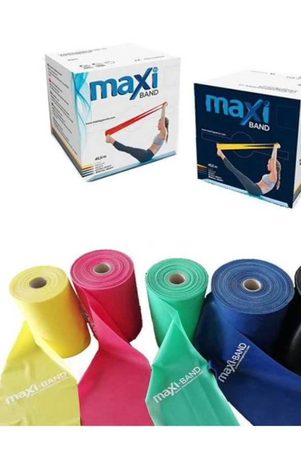 MAXİ Pilates & Yoga Egzersiz Bandı , Theraband Yeşil Renk1.5 Mt