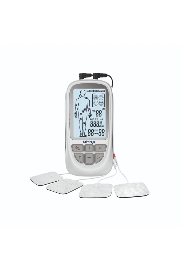 Nitra Combo Şarj Edilebilir Tens Ems Masaj Cihazı Ağrı Giderici Fizik Tedavi (bataryalı)M102A - Resim 5