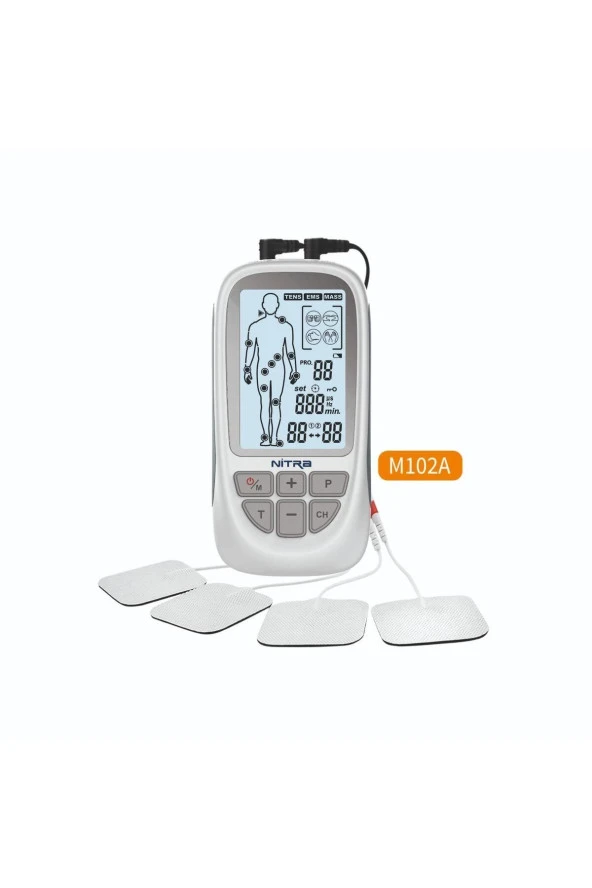 Nitra Combo Şarj Edilebilir Tens Ems Masaj Cihazı Ağrı Giderici Fizik Tedavi (bataryalı)M102A - Resim 6