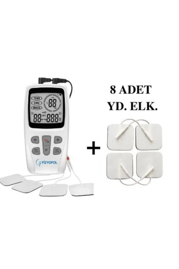 FİZYOPOL Tens Ems Masaj Cihazı Ve Kablolu Yedek Elektrod Tens 8'li - 2