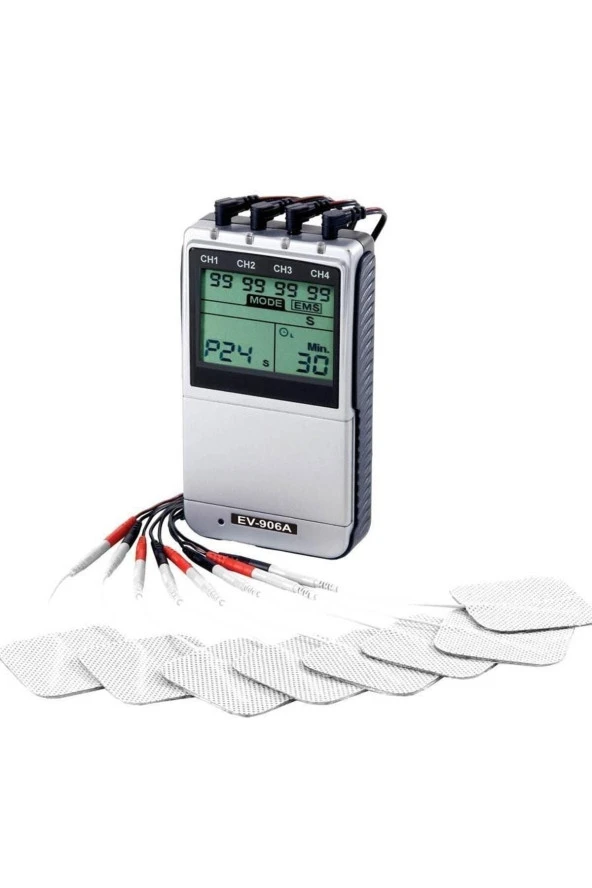 Everyway Ev-906 4 Kanallı Tens Ems Masaj Cihazı Adaptörlü Pilli