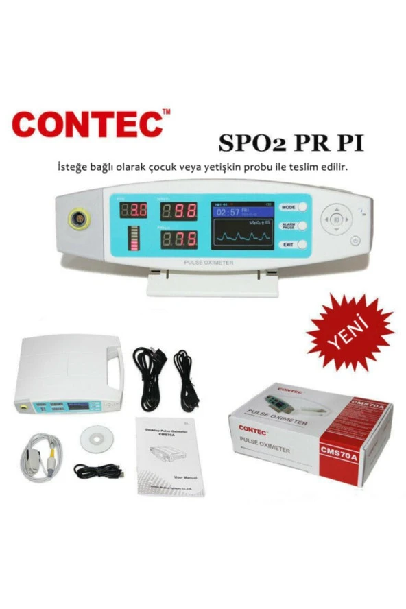 Contec Cms70a Konsol Tipi Pulse Oksimetre Cihazı Çocuk & Yetişkin