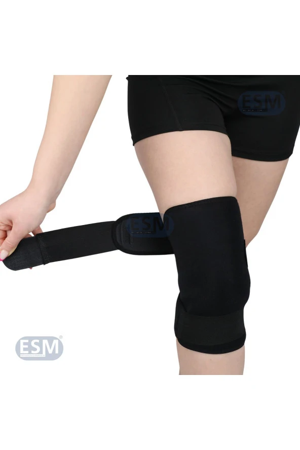 ESM Spor Koşu Fitness Patellası Kapalı Dizlik Neopren Ayarlanabilir Bedensiz - 3