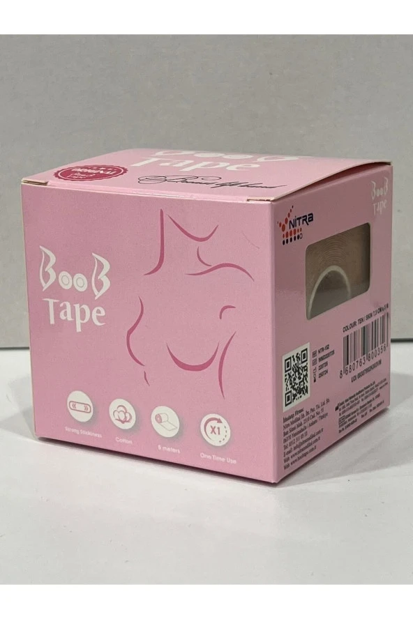 BOOB TAPE Göğüs Dikleştirici Ve Şekillendirici 7,5cm X 5m Ten Rengi