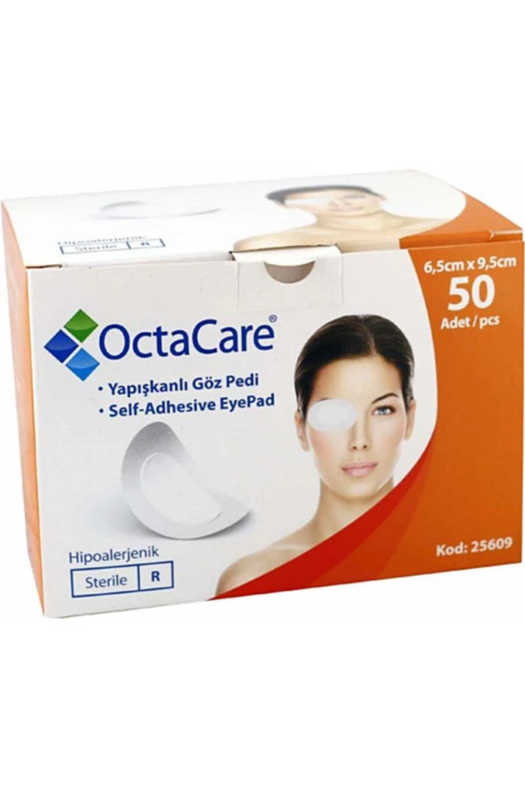 OCTACARE 50 Adet Steril Göz Pedi 6.5cm X 9.5cm