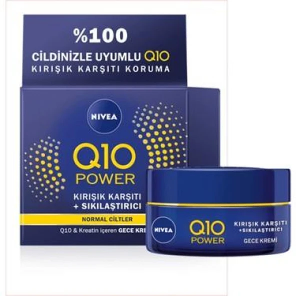 Nivea Q10 Power 50 Ml Kırışık Karşıtı Gece Kremi - Diş Beyazlatıcı Köpük Hediye