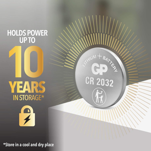 Gp Batteries Cr2032, 5'Li Kart, Lityum Düğme Pil, 3 Volt - 2