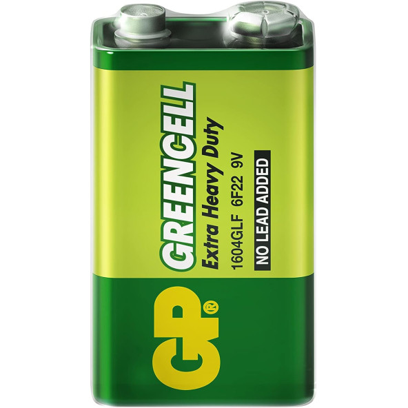 Gp Batteries Gp1604g Greencell 6F22/1222/9V Pil, 9 Volt, 10'Lu Kutu - 2
