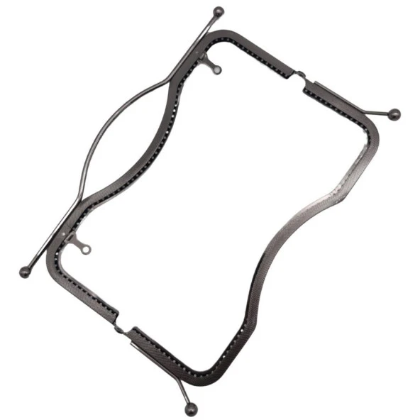 Angel Çanta Aksesuar 27 cm Üstten Tutmalı Çanta Klipsi Çanta Bursu Füme Metal - 4