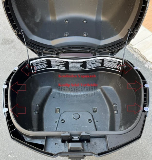 Motosiklet Arka Çanta Topcase Ses Kesici Lastik - 2