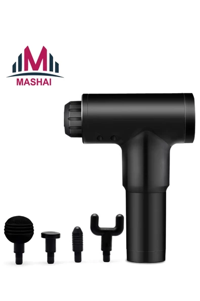 MASHAİ Darbeli Titreşimli Şarjlı Sporcu Masaj Tabancası Masaj Aleti Kas Rahatlatıcı Egzersiz Vibrasyonlu