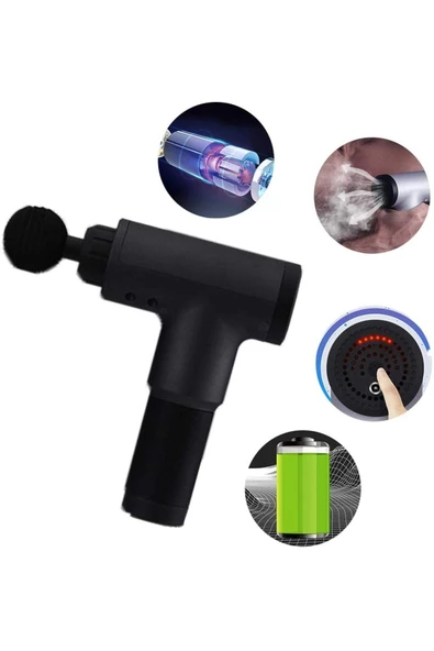 MASHAİ Darbeli Titreşimli Şarjlı Sporcu Masaj Tabancası Masaj Aleti Kas Rahatlatıcı Egzersiz Vibrasyonlu - 2