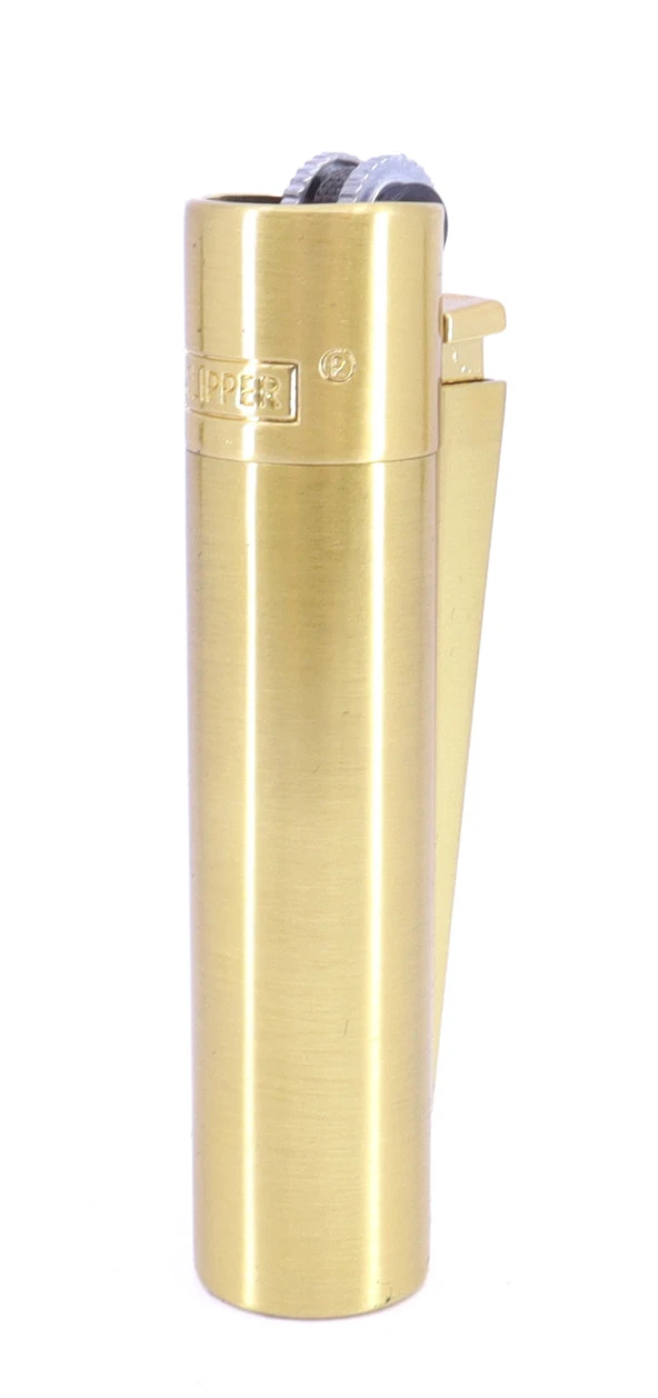Clipper Özel Kutusunda Metal Çakmak - Mat Sarı (Brushed Gold) - 2