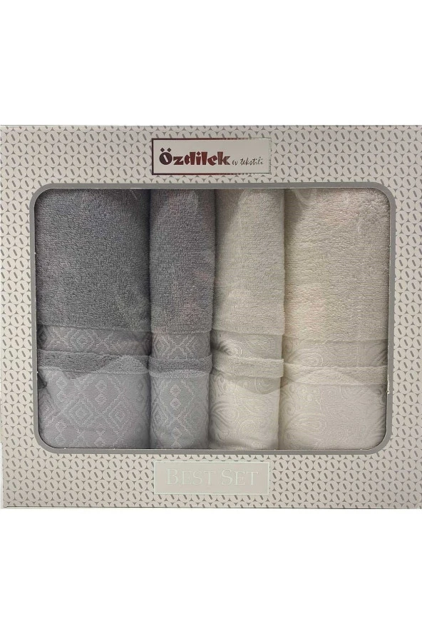 Özdilek Dory Best Set (hamam Takımı) Krem-gri