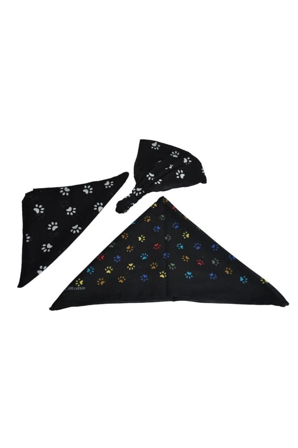 Pati Desenli Bandana Seti