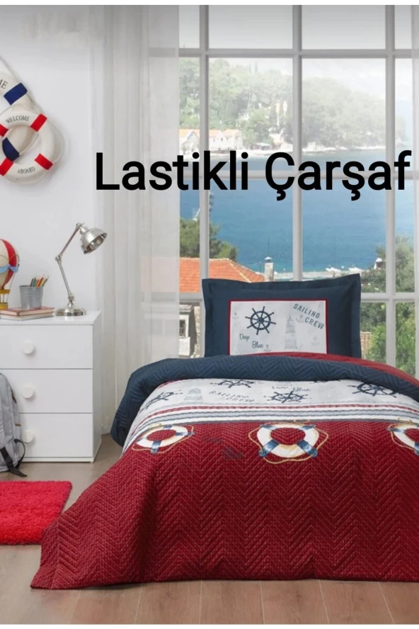 Özdilek Tek Kişilik ( Çarşafı Lastikli ) Kapitone Dört Mevsim Nevresim Takımı Deep Blue