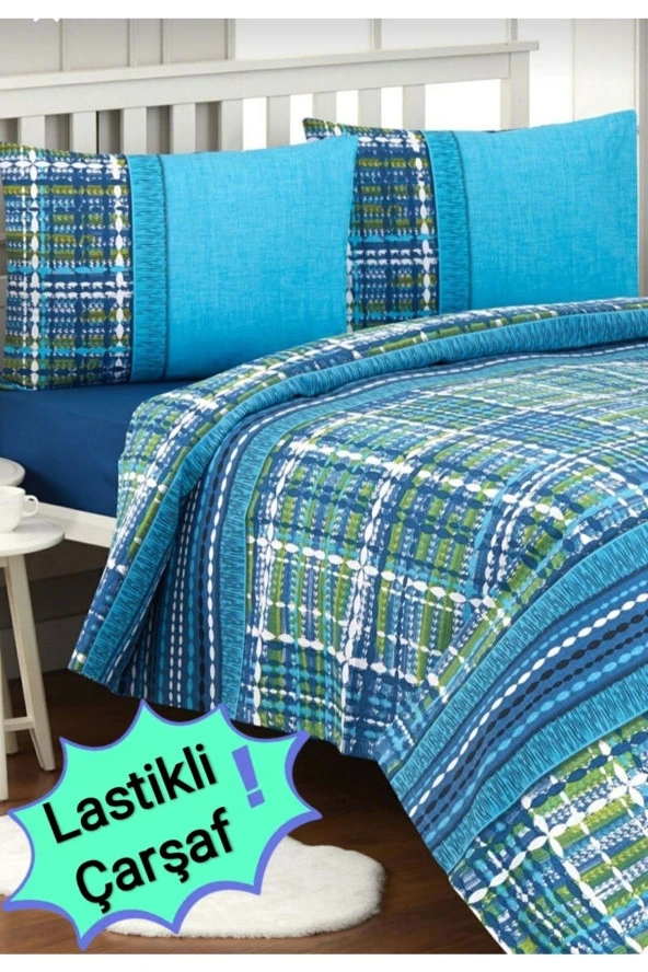 Özdilek Tek Kişilik (çarşafı Lastikli) Pike Takımı Tweed Turkuaz