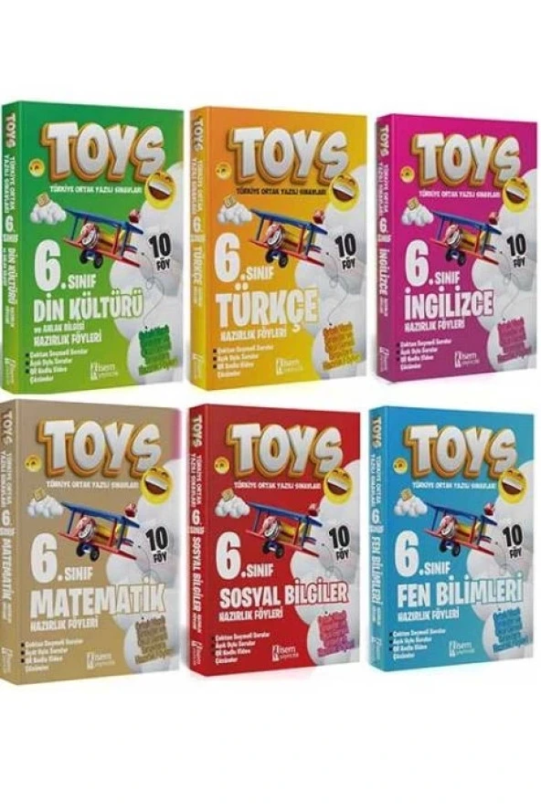 İsem Yayıncılık 6. Sınıf TOYS Tüm Dersler Soru Bankası Seti