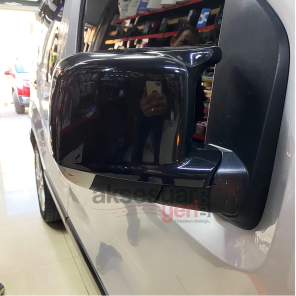 Citroen Nemo Batman Yarasa Ayna Kapağı 2009-2022 Uyumlu Parlak Siyah Piano Black - 2