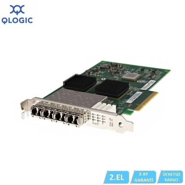 2.EL SERVER HBA QLOGIC QLE2564 QUAD PORT 8G FIBER CHANNEL PCI-E KART