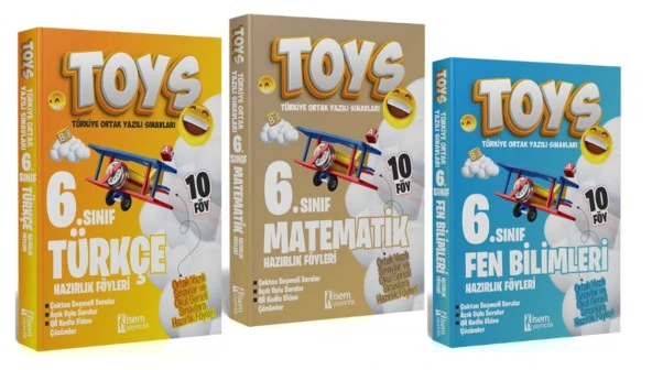 İsem Yayıncılık 6. Sınıf TOYS Türkçe + Matematik + Fen Bilimleri Soru Bankası Seti