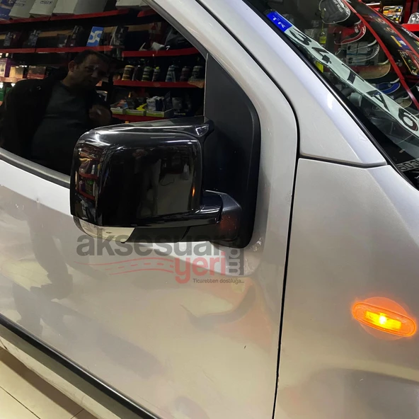Peugeot Bipper Batman Yarasa Ayna Kapağı 2009-2022 Uyumlu Parlak Siyah Piano Black - 3