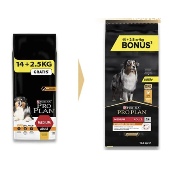 Proplan Medium Adult Tavuklu Yetişkin Köpek Maması 16,5 kg