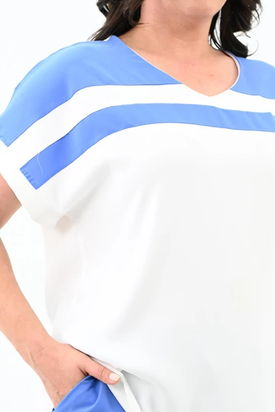 Kadın Büyük Beden Şerit Detaylı Eşofman Takımı 8117-25 - 6