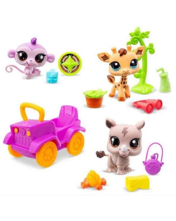 FARBU Littlest Pet Shop  Figür Set Minişler Safari Temalı  00524 (KOLİ İTEMİ S00005240) - 2
