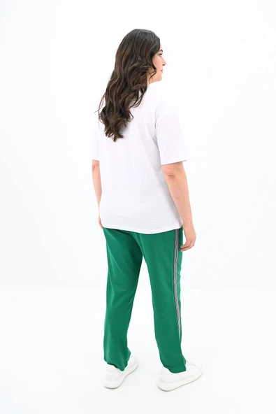 Kadın Büyük Beden Nakış İşleme Detaylı Eşofman Takımı 8120-25 - 10