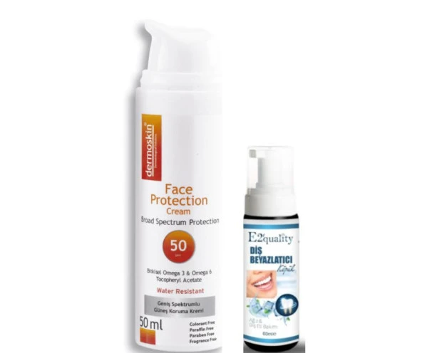Dermoskin Face Protection Cream Spf 50 50 Ml - Diş Beyazlatıcı Köpük Hediye