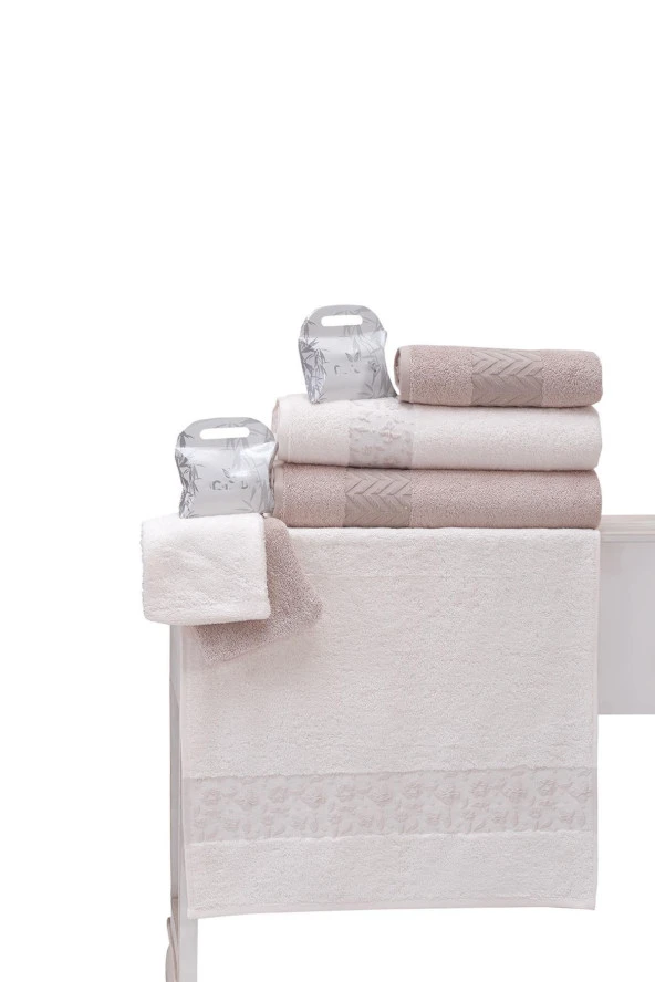 Nurpak Yıldız Bambu 10 Parça Aile Bornoz Seti Kutulu - 6