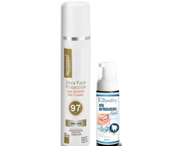 Dermoskin Spf 97 Yüz İçin Ultra Güneş Kremi 50 ml - Diş Beyazlatıcı Köpük Hediye