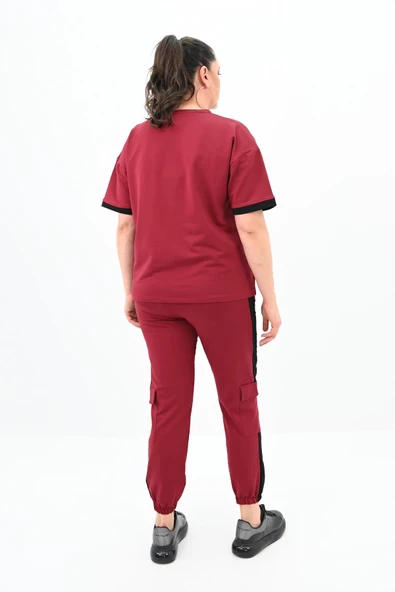 Kadın Büyük Beden Yarım Fermuarlı Eşofman Takımı 8109-24 - 9