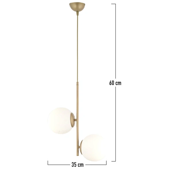 Apliqa Malibu 2 Li Eskitme Modern Genç Odası Mutfak Salon Avize - Resim 7